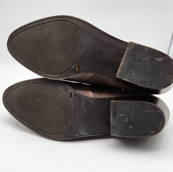 Lucky Brand Ankle Boots Booties Women’s 10M Folley Brown Taupe Suede Shoes - Picture 10 of 10